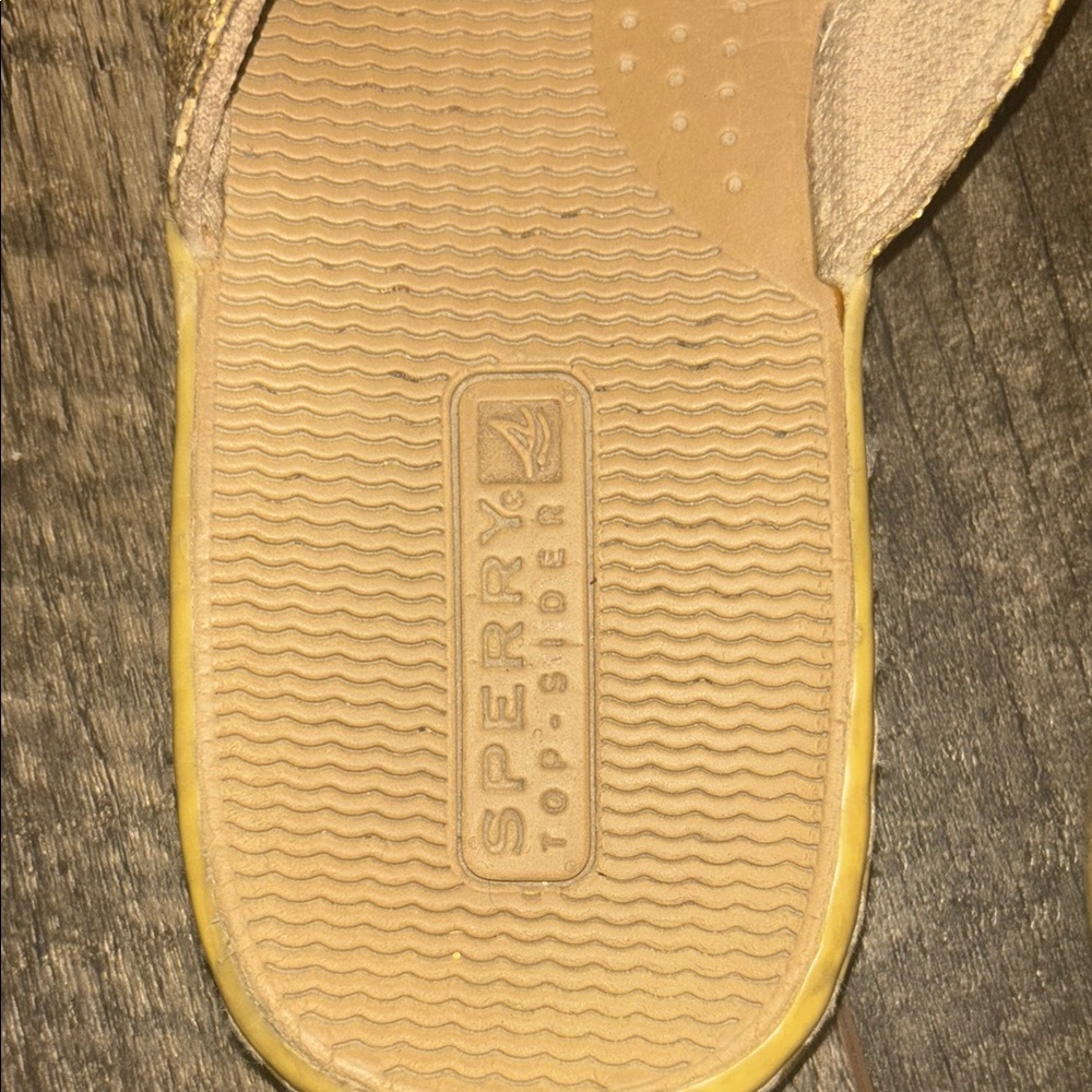 Sperry Gold and Tan Flip-Flops - Picture 3 of 8